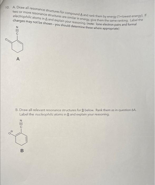 Enegy Diagrams Of Resonance Structures Solved Draw All Reson