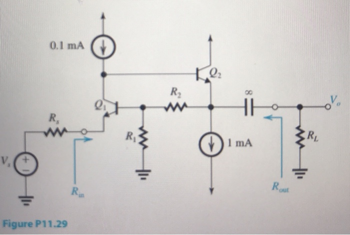 Solved 11 29 In The Series Shunt Feedback Amplifier Shown In Chegg