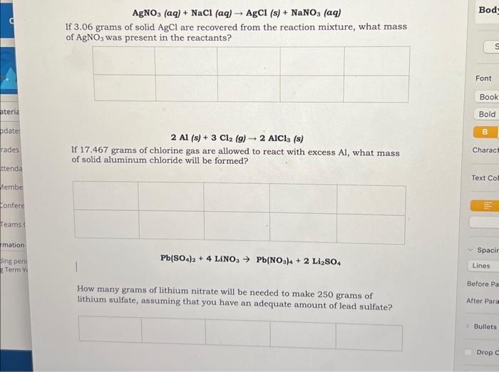 Solved Mathrm AgNO 3 A Q Mathrm NaCl A Q Chegg