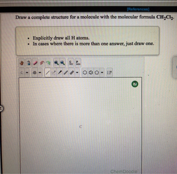 Solved References Draw A Complete Structure For A Molecule Chegg