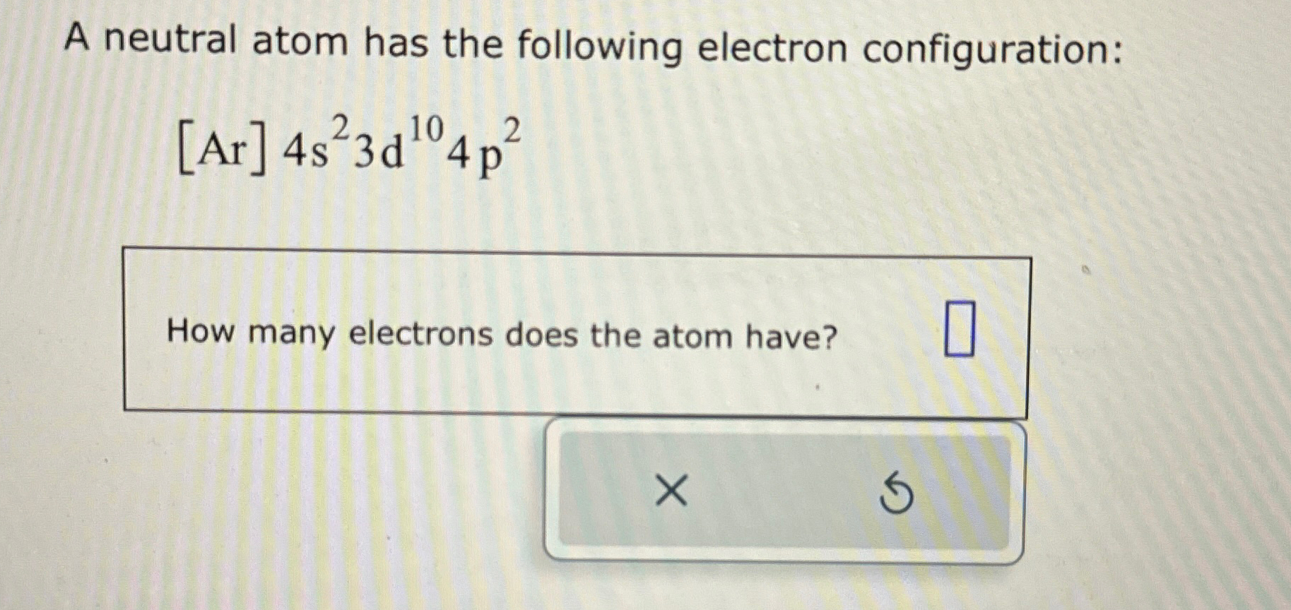 Solved A Neutral Atom Has The Following Electron Chegg