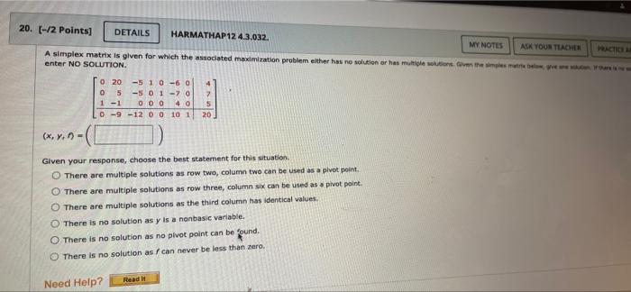 Solved Points Details Harmathap My Chegg