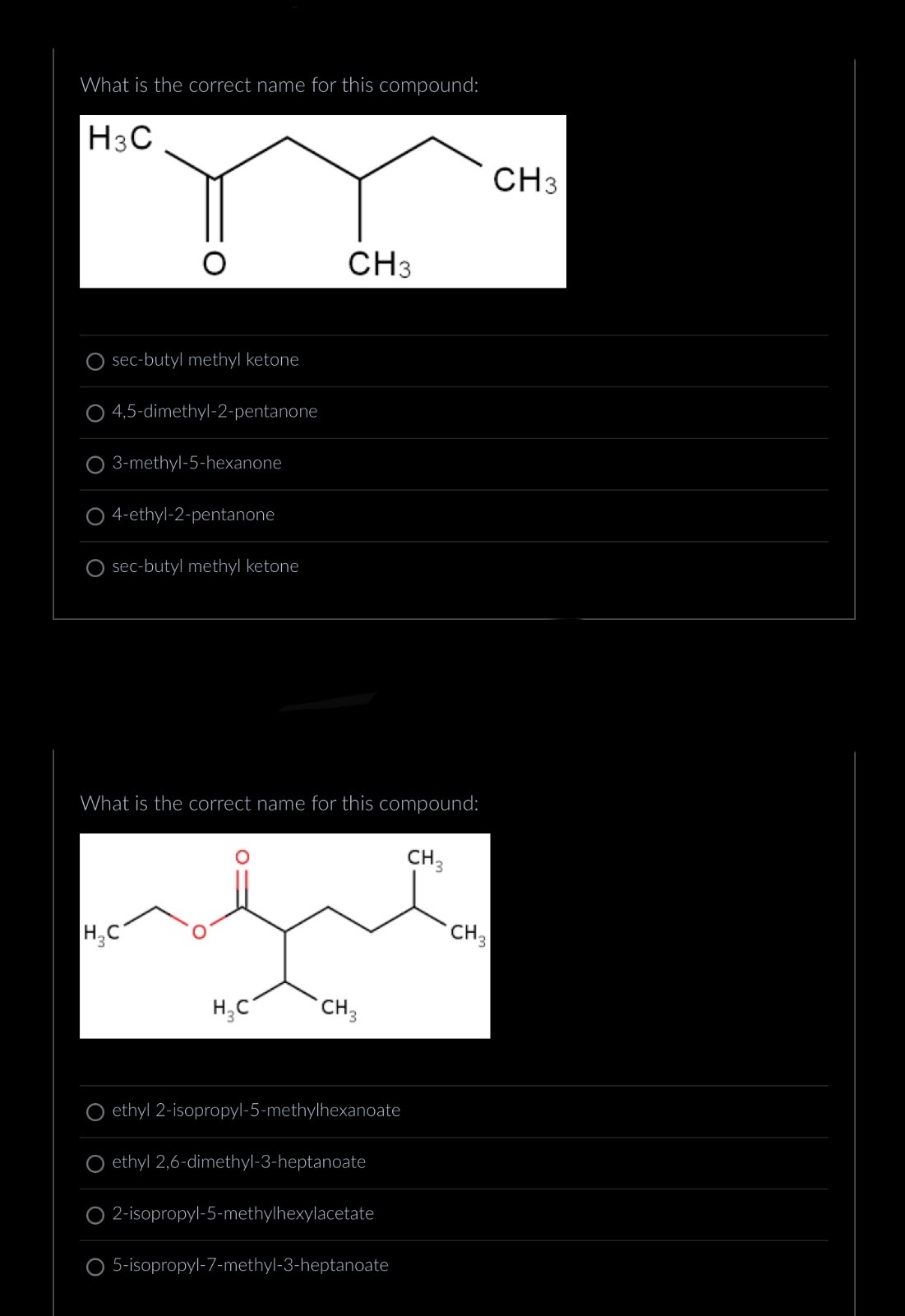 Solved What Is The Correct Name For This Compound Sec Butyl Chegg