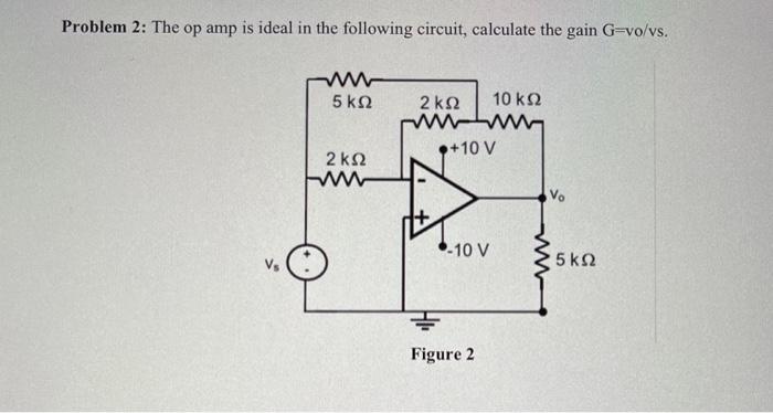 Solved Problem 2 The Op Is Ideal In The Following Chegg