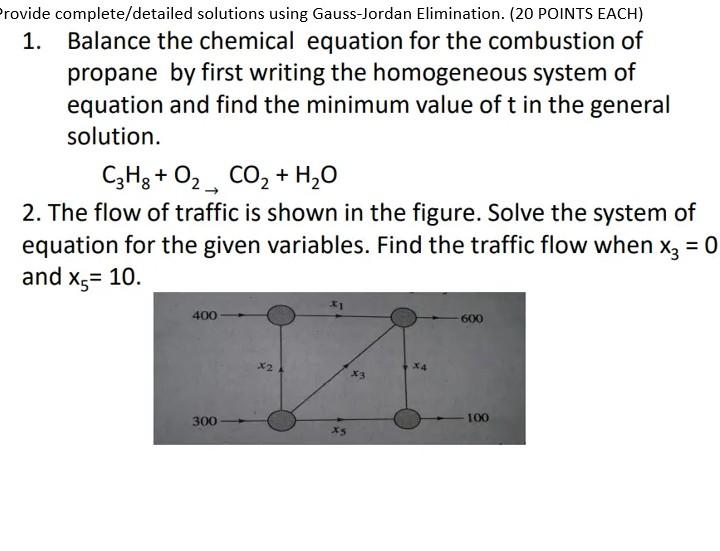 Solved Rovide Complete Detailed Solutions Using Gauss Jordan Chegg