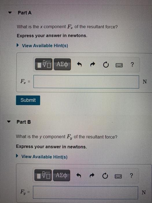 Solved Two Forces Fi And F2 Act At A Point As Shown In The Chegg