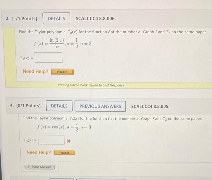 Solved Points Details Scalccc Find The Chegg