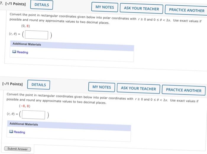 Solved Points Details My Notes Ask Your Teacher Chegg