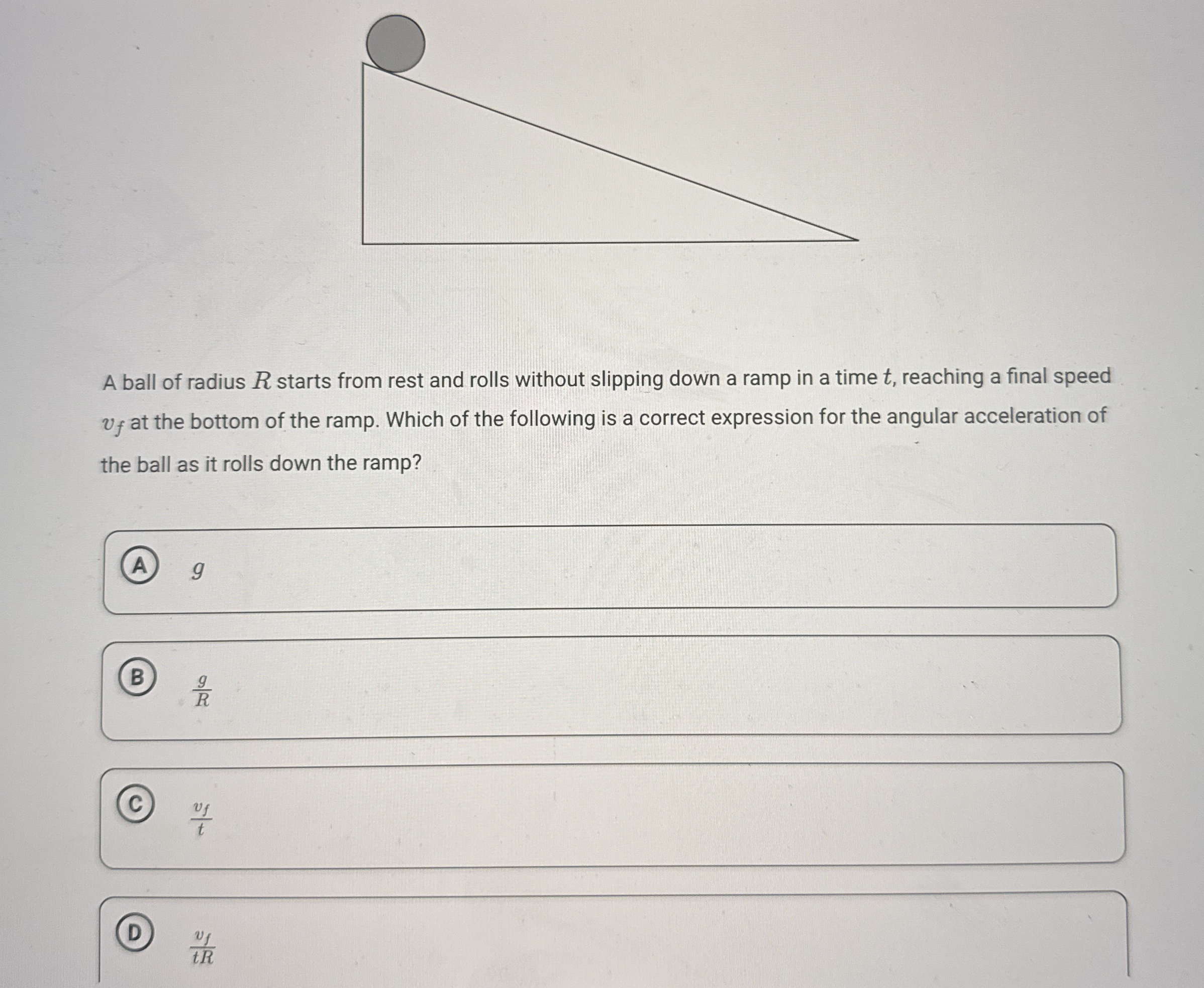 Solved A Ball Of Radius R Starts From Rest And Rolls Chegg