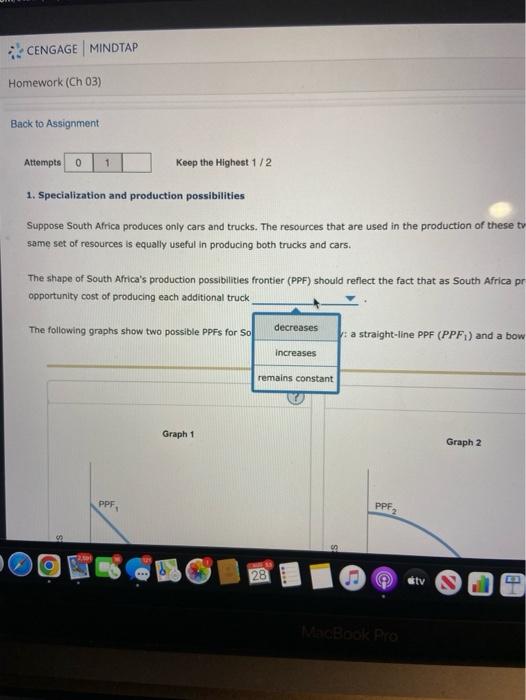 Solved Specialization And Peoduction Possibitises Same Chegg