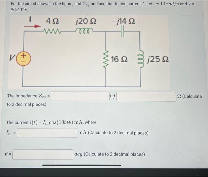 Solved For The Circuit Shown In The Figure Find Zeq And Use Chegg