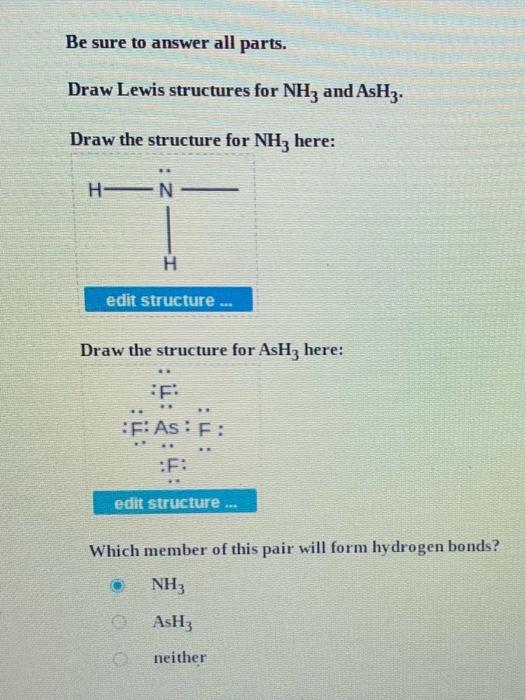 Solved Be Sure To Answer All Parts Draw Lewis Structures Chegg