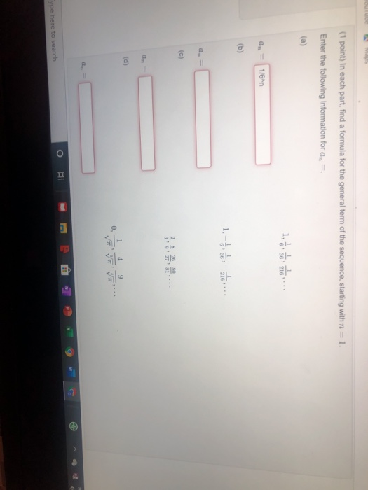 Solved 1 Point In Each Part Find A Formula For The Chegg