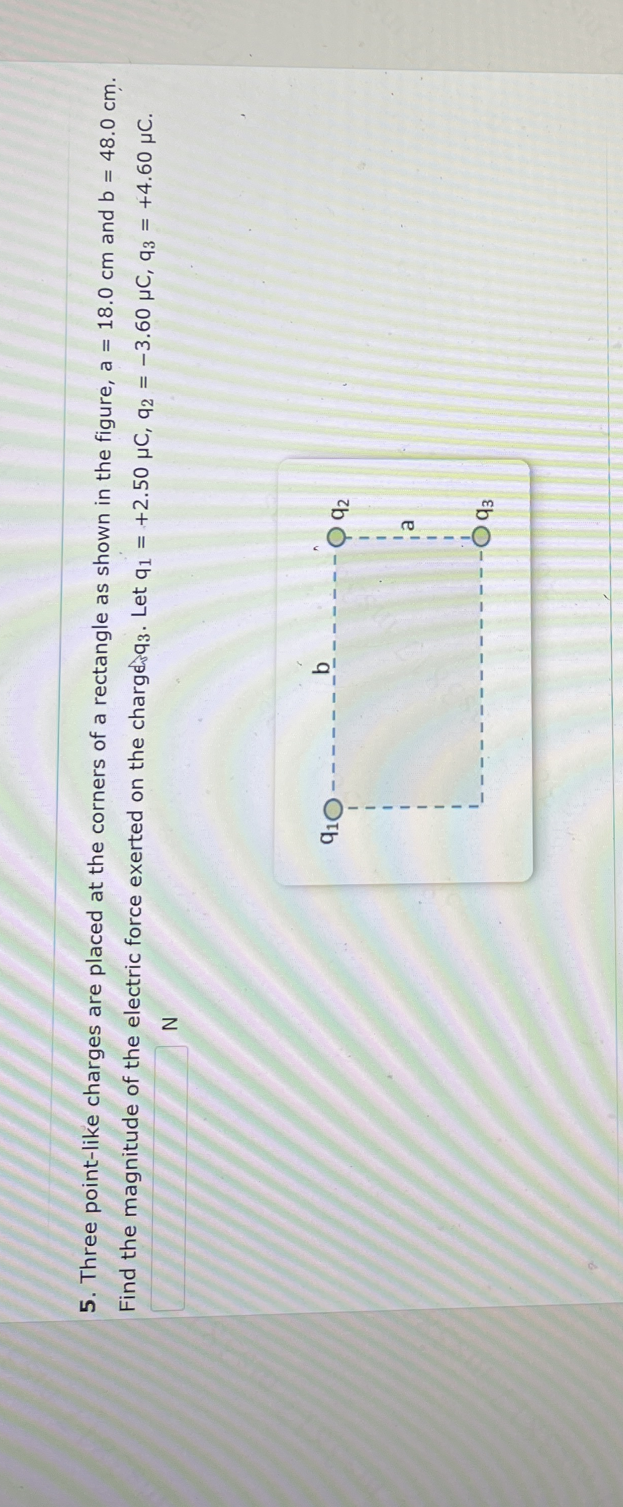 Solved Three Point Like Charges Are Placed At The Corners Of Chegg