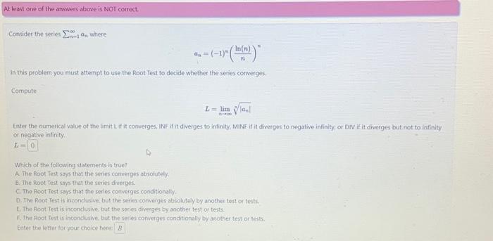 Solved Consider the series Cnel αn where an 1 n nln n n Chegg