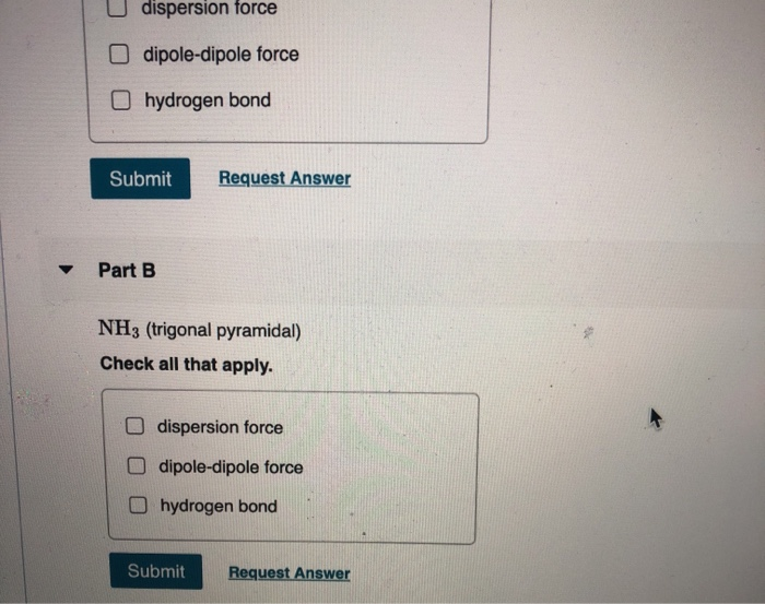 Solved Part A Nc Trigonal Pyramidal Check All That Chegg