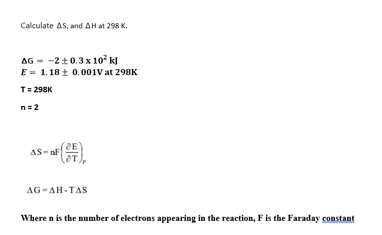 Calculate S And H At Chegg