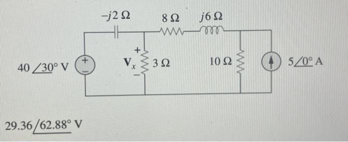 Solved Determinar Vx En El Circuito De La Figura Aplicando Chegg