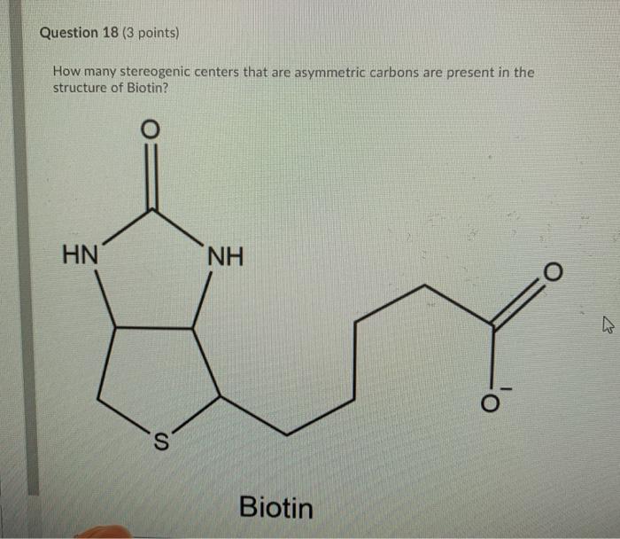 Solved Question Points How Many Stereogenic Centers Chegg