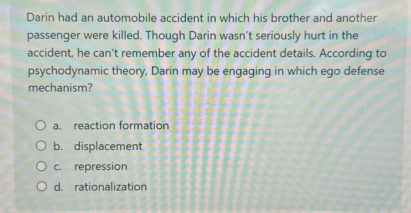 Solved Darin Had An Automobile Accident In Which His Brother Chegg