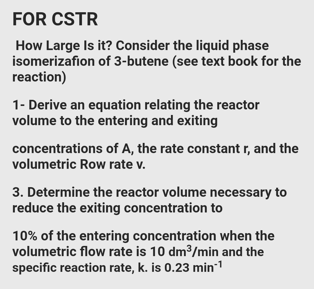 Solved Consider The Liquid Phase Cis Trans Isomerization Chegg