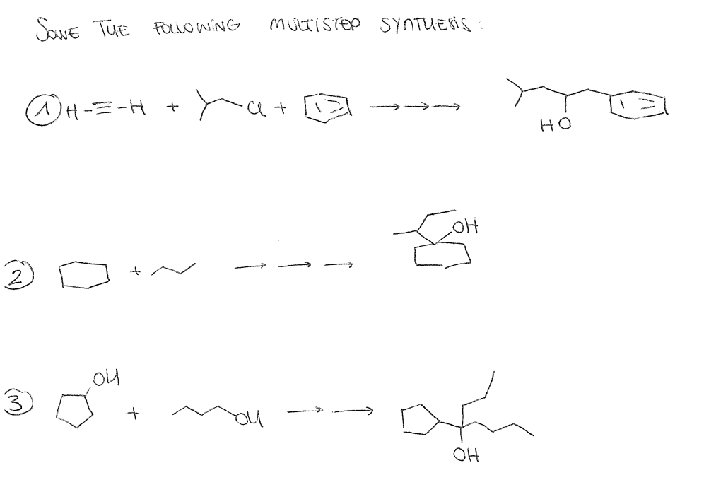 Solved Please Solve The Following Multistep Synthesis Chegg