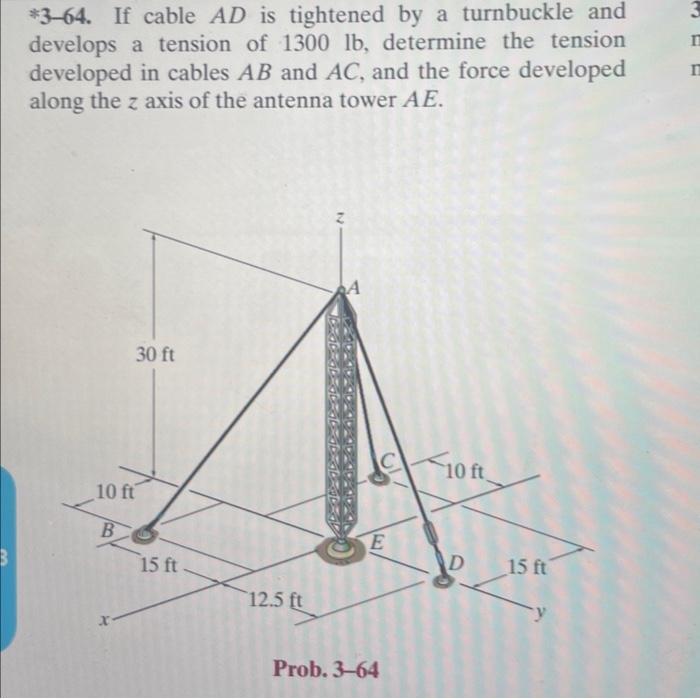 Solved 3 64 If Cable AD Is Tightened By A Turnbuckle And Chegg