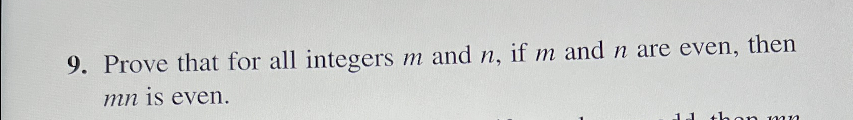 Solved Prove That For All Integers M And N If M And N Chegg