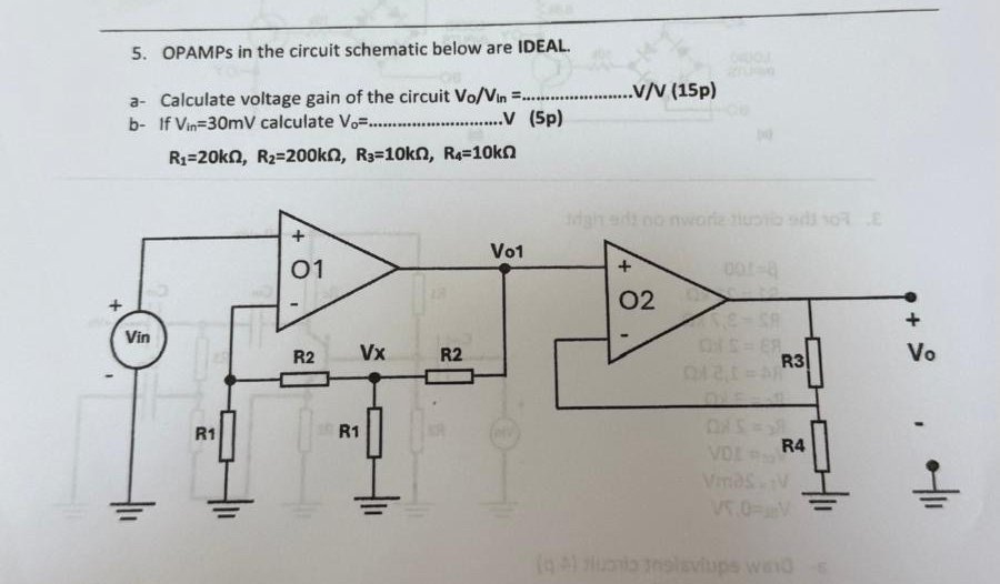 OPAMPs In The Circuit Schematic Below Are IDEAL A Chegg