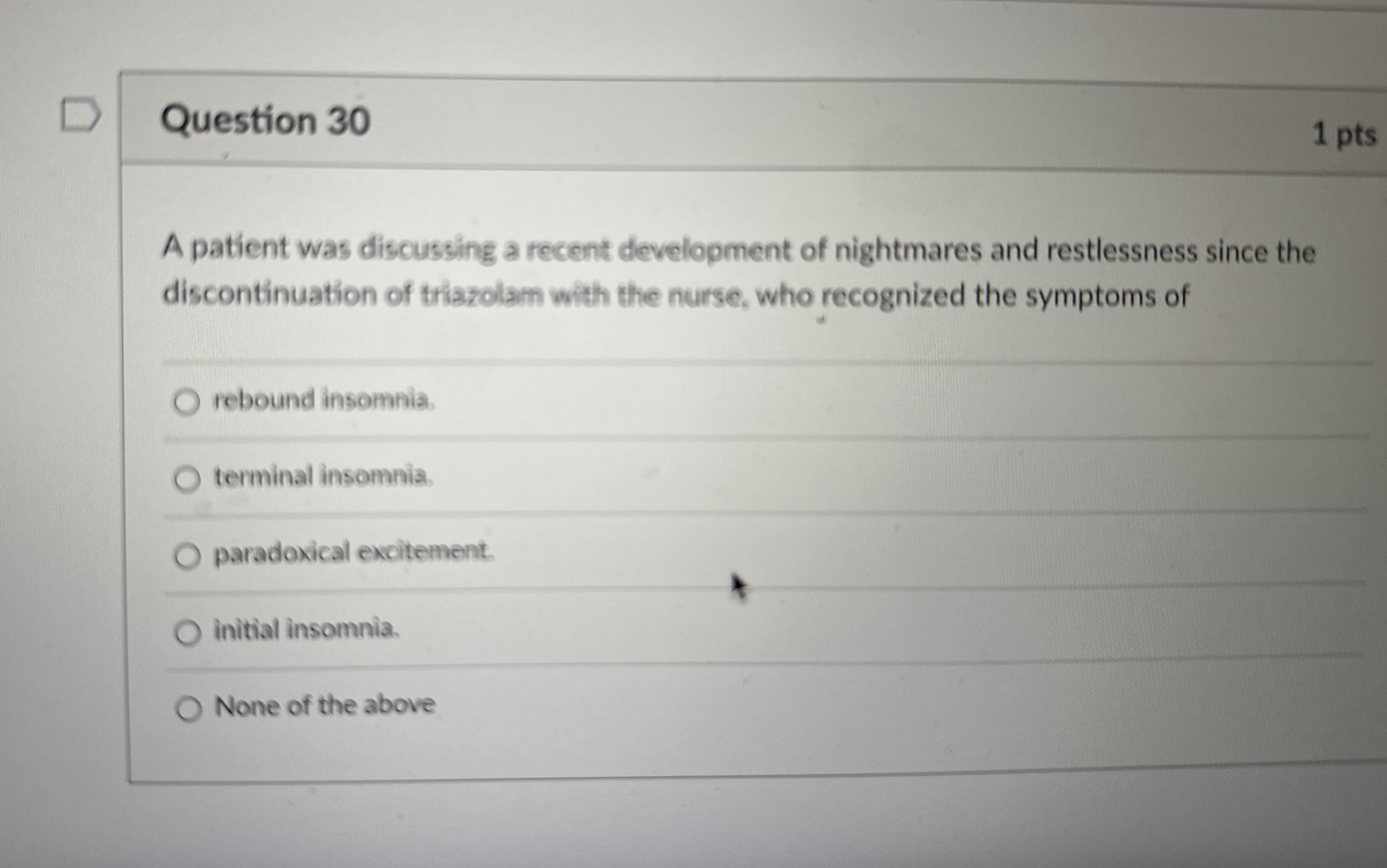 Solved Question 301 PtsA Patient Was Discussing A Recent Chegg