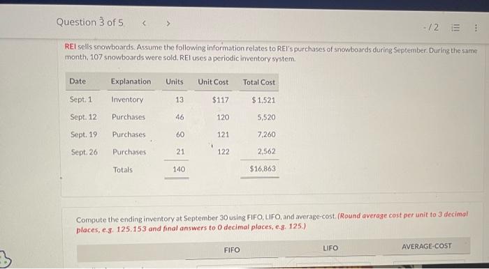 Solved Rei Sells Snowboards Assume The Following Chegg