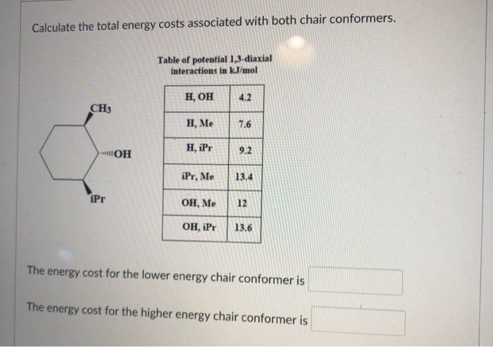 Solved Calculate The Total Energy Costs Associated With Both Chegg