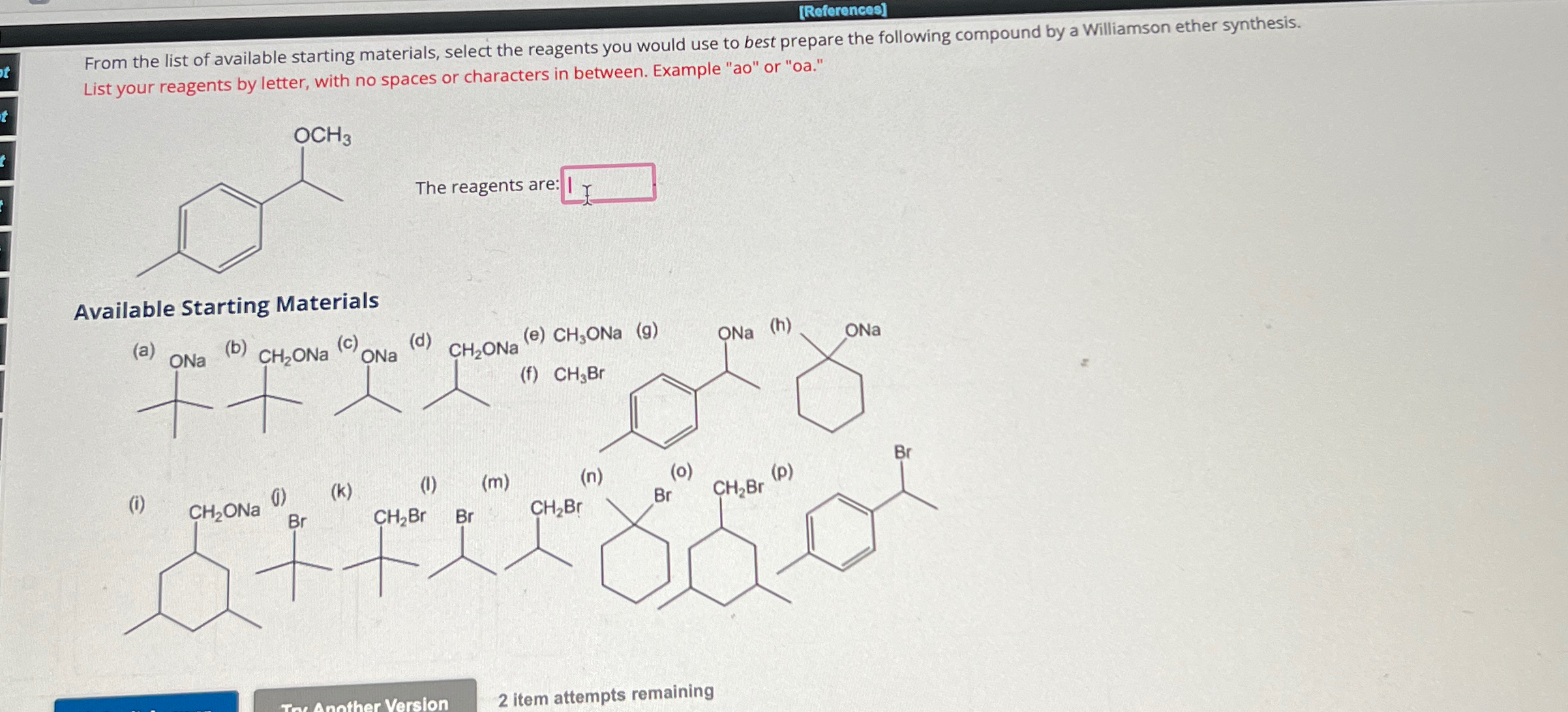 Solved References From The List Of Available Starting Chegg