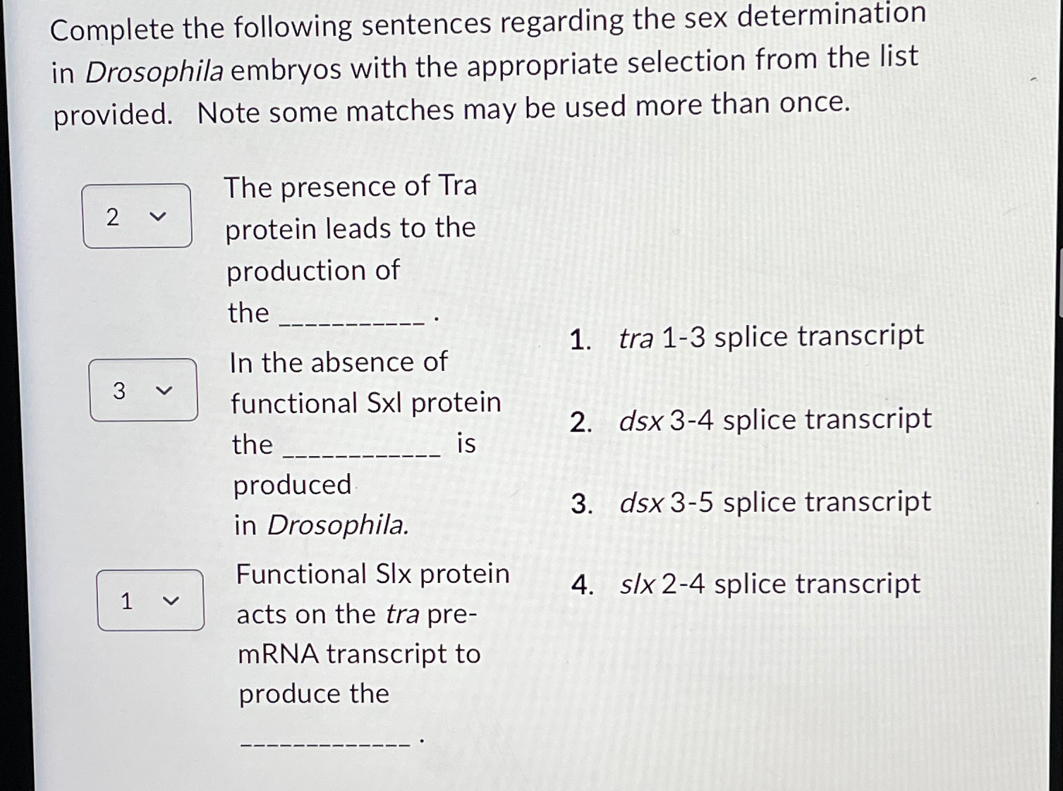 Solved Complete The Following Sentences Regarding The Sex Chegg