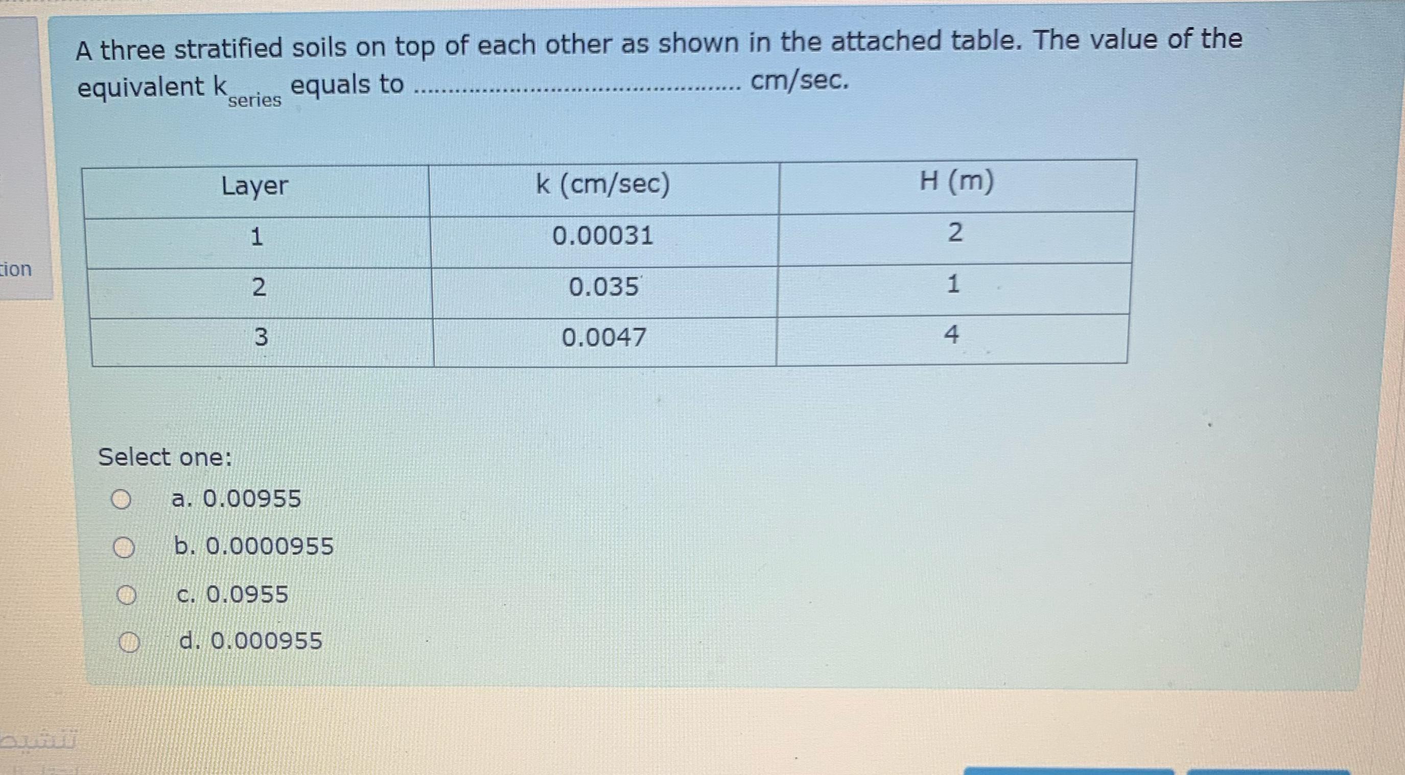 A Three Stratified Soils On Top Of Each Other As Chegg