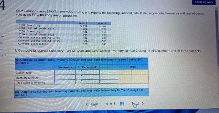 Solved Cruz Company Uses Lifo For Inventory Costing And Chegg