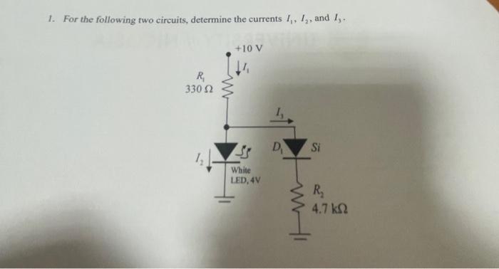 Solved For The Following Two Circuits Determine The Chegg