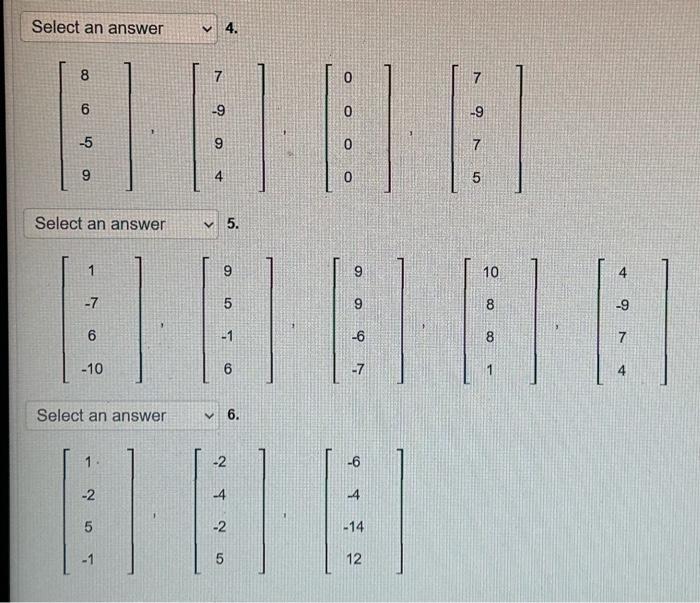 Solved Determine Which Of The Following Sets Of Vectors Are Chegg