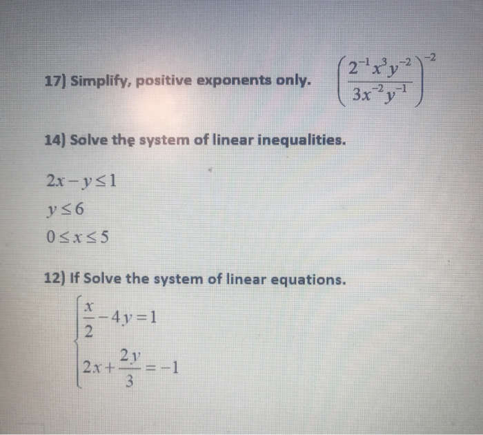 Solved Simplify Positive Exponents Only X Chegg