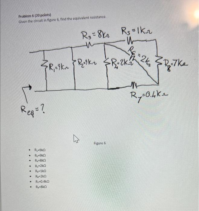 Solved Problem Points Siven The Circuit In Figure Chegg