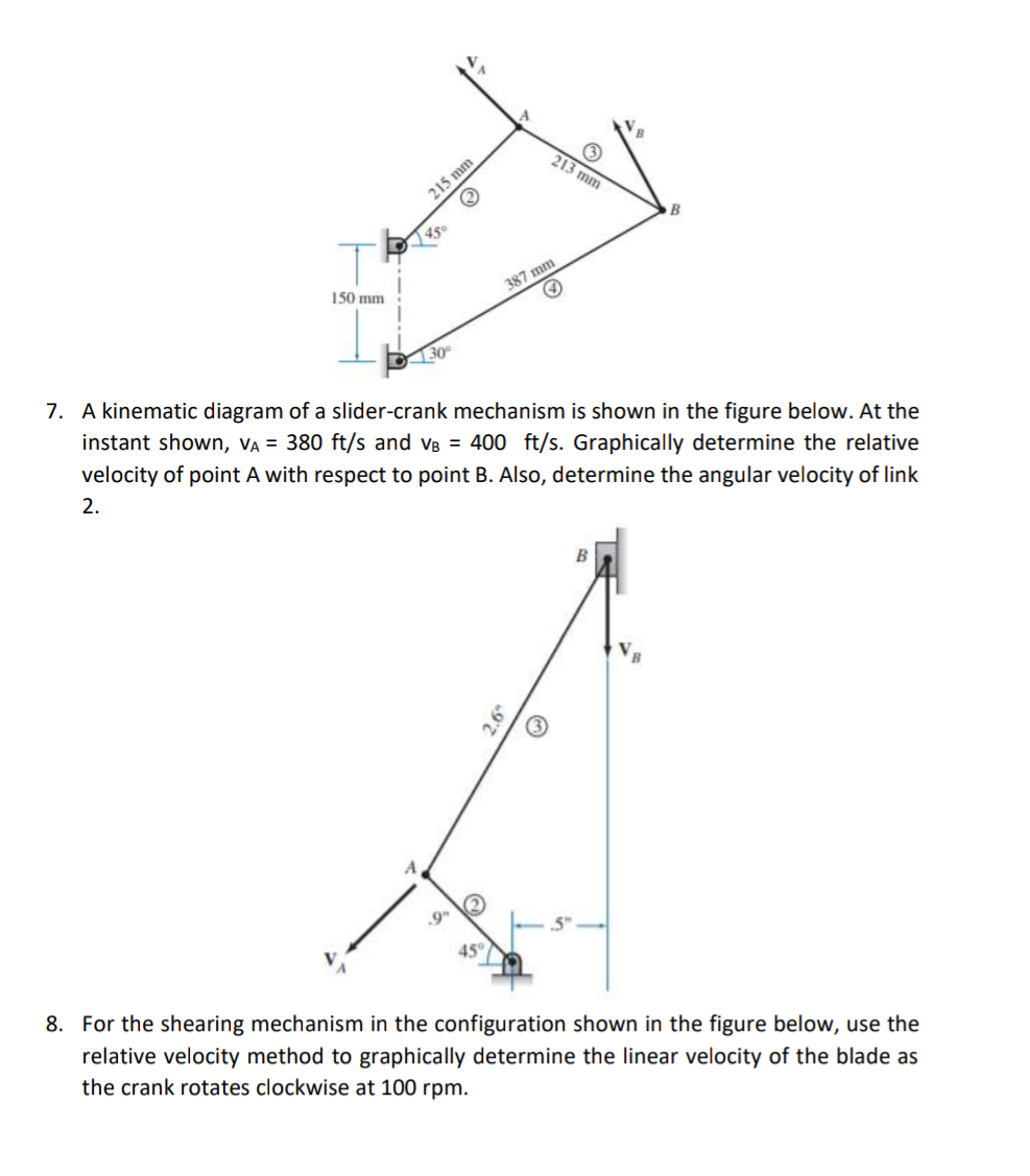 Solved A Kinematic Diagram Of A Four Bar Mechanism Is Chegg