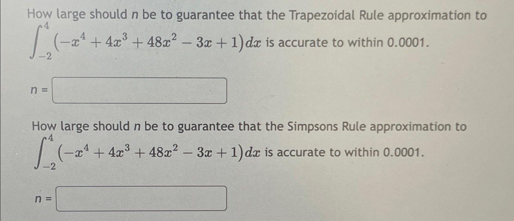 Solved How Large Should N Be To Guarantee That The Chegg