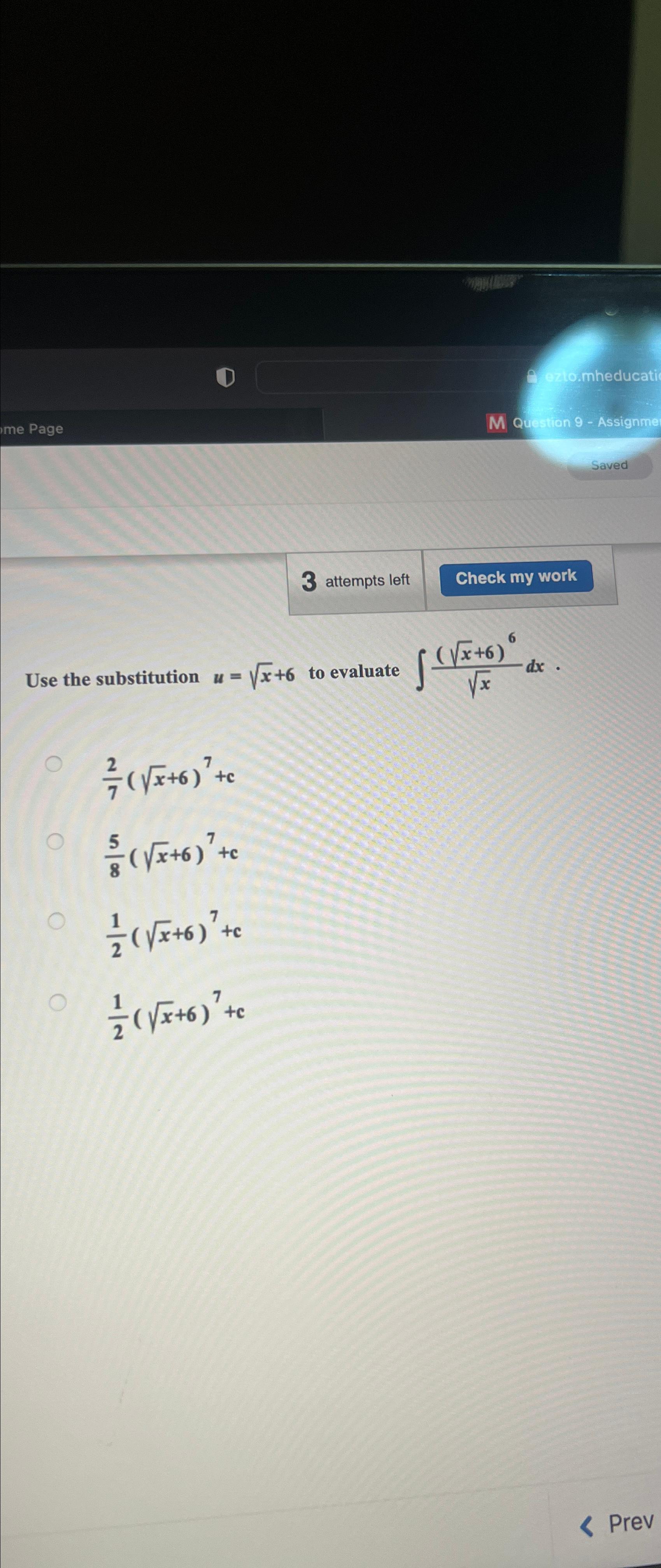 Solved Attempts Leftuse The Substitution U X To Chegg