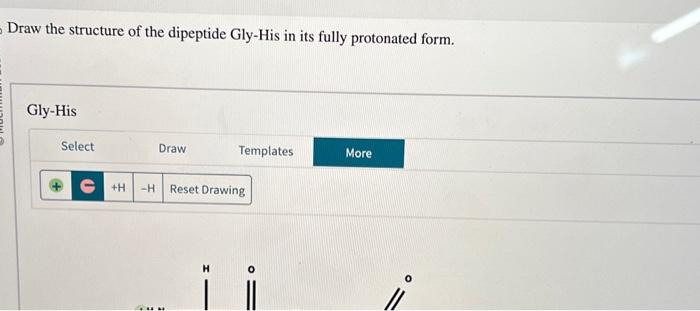 Solved Draw The Structure Of The Dipeptide Gly His In Its Chegg