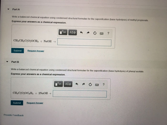 Solved Part A Write A Balanced Chemical Equation Using Chegg