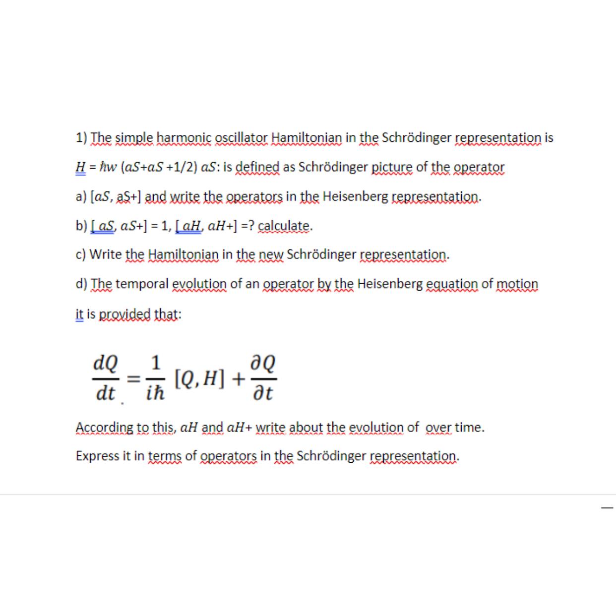 Solved The Simple Harmonic Oscillator Hamiltonian In The Chegg