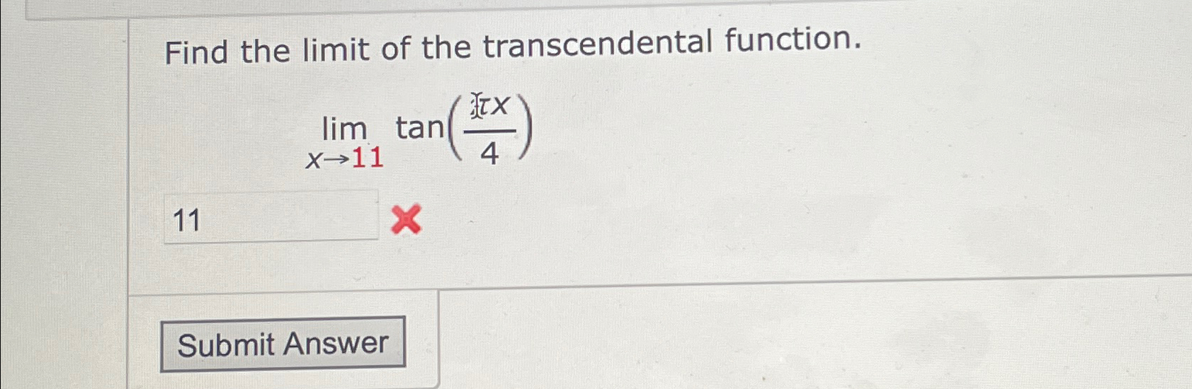 Solved Find The Limit Of The Transcendental Chegg