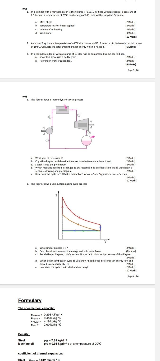 Solved 01 1 Briefly Explain A Thermodynamic Systems Chegg