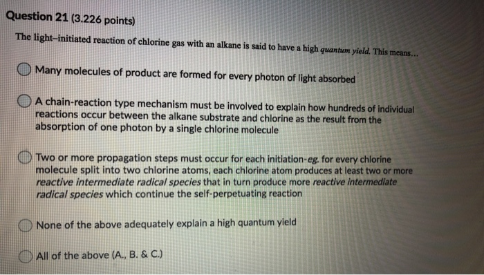 Solved Question Points The Light Initiated Chegg