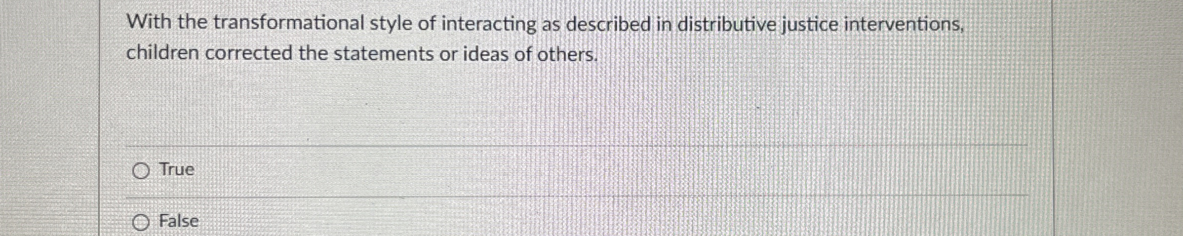 Solved With The Transformational Style Of Interacting As Chegg